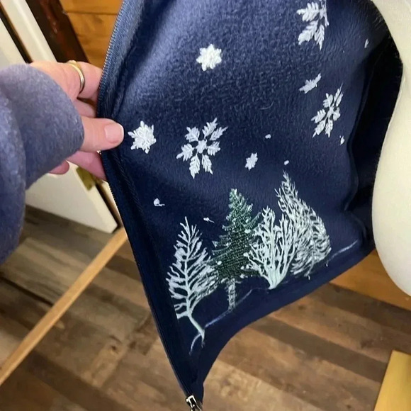 CROFT & BARROW women’s  ZIP UP cardigan jacket Lg winter Christmas soft‎ warm - Picture 4 of 9